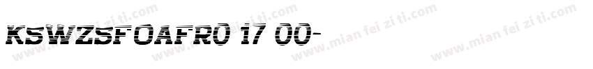 kswzsfoafr0 17 00字体转换